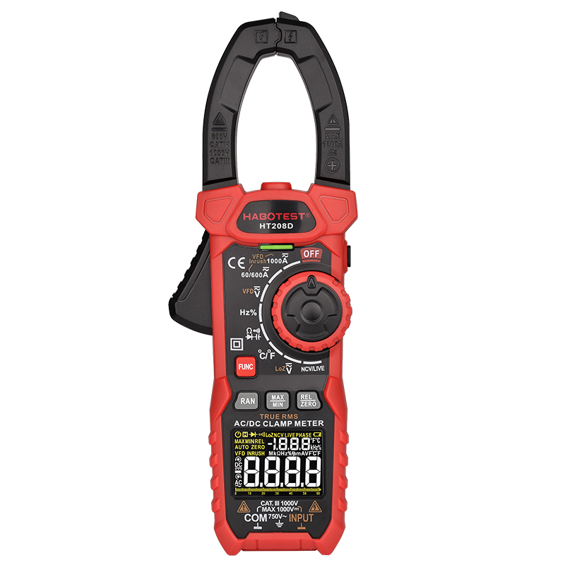 Digital AC/DC Clamp Meter HT208D (With 1000V, 1000A DC, and all other Functions)